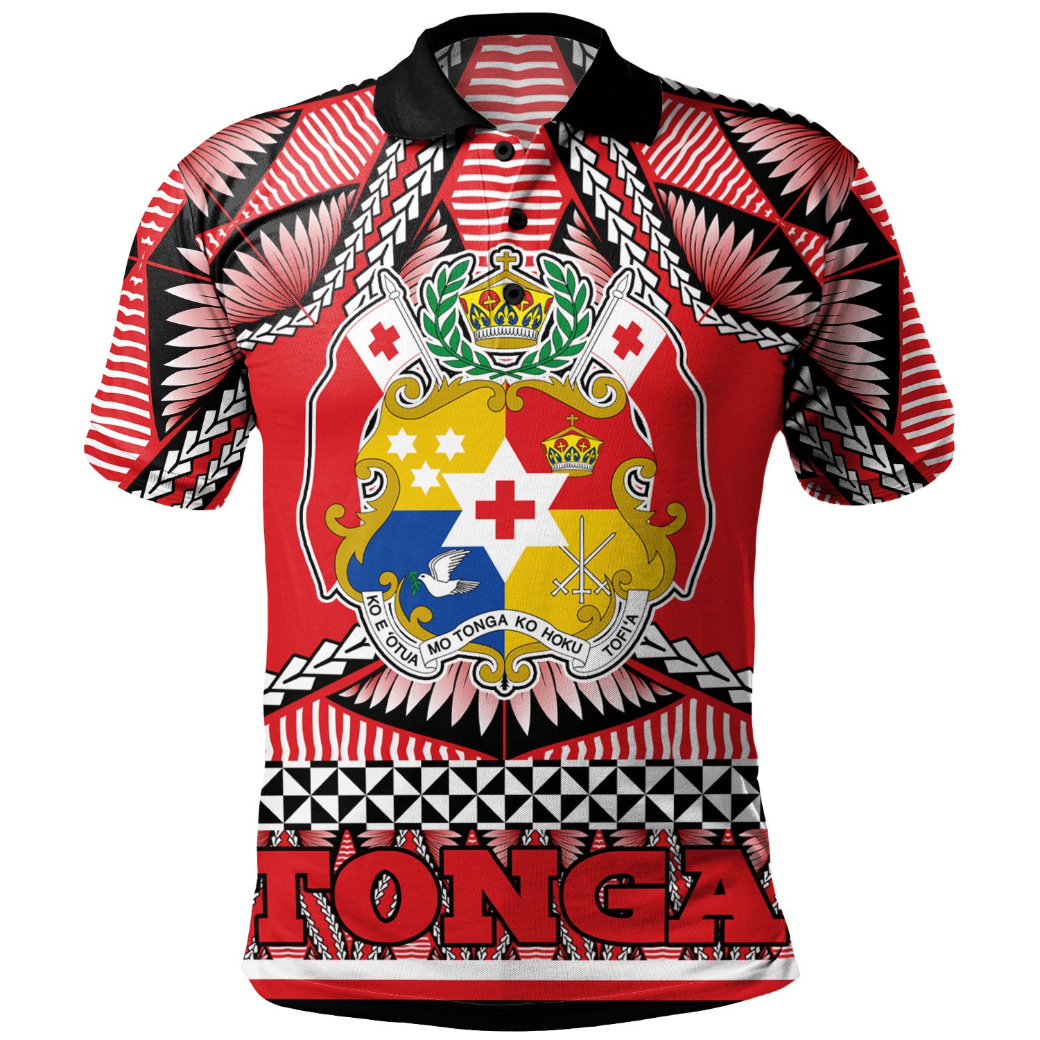 Tonga Polo Shirt Tonga Kingdom Tongan Ngatu Style
