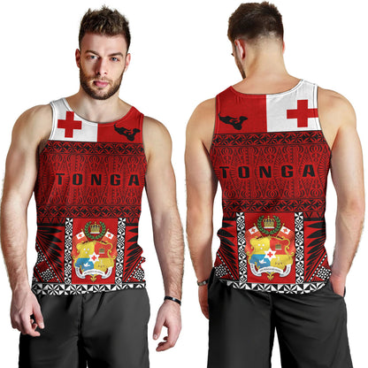 Tonga Custom Personalised Tank Top Tonga Ngatu Special Design