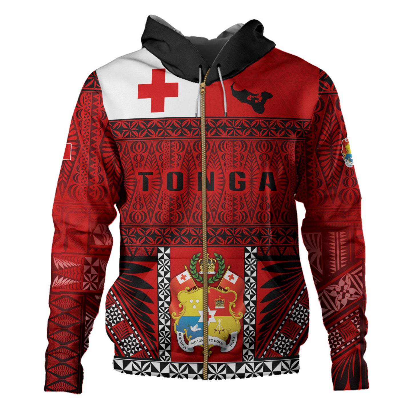 Tonga Custom Personalised Hoodie Tonga Ngatu Special Design