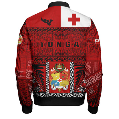 Tonga Custom Personalised Bomber Jacket Tonga Ngatu Special Design