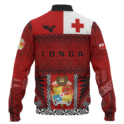 Tonga Custom Personalised Baseball Jacket Tonga Ngatu Special Design