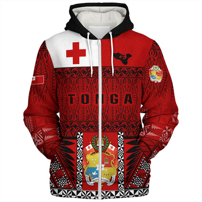 Tonga Custom Personalised Sherpa Hoodie Tonga Ngatu Special Design