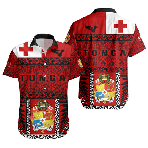 Tonga Custom Personalised Short Sleeve Shirt Tonga Ngatu Special Design