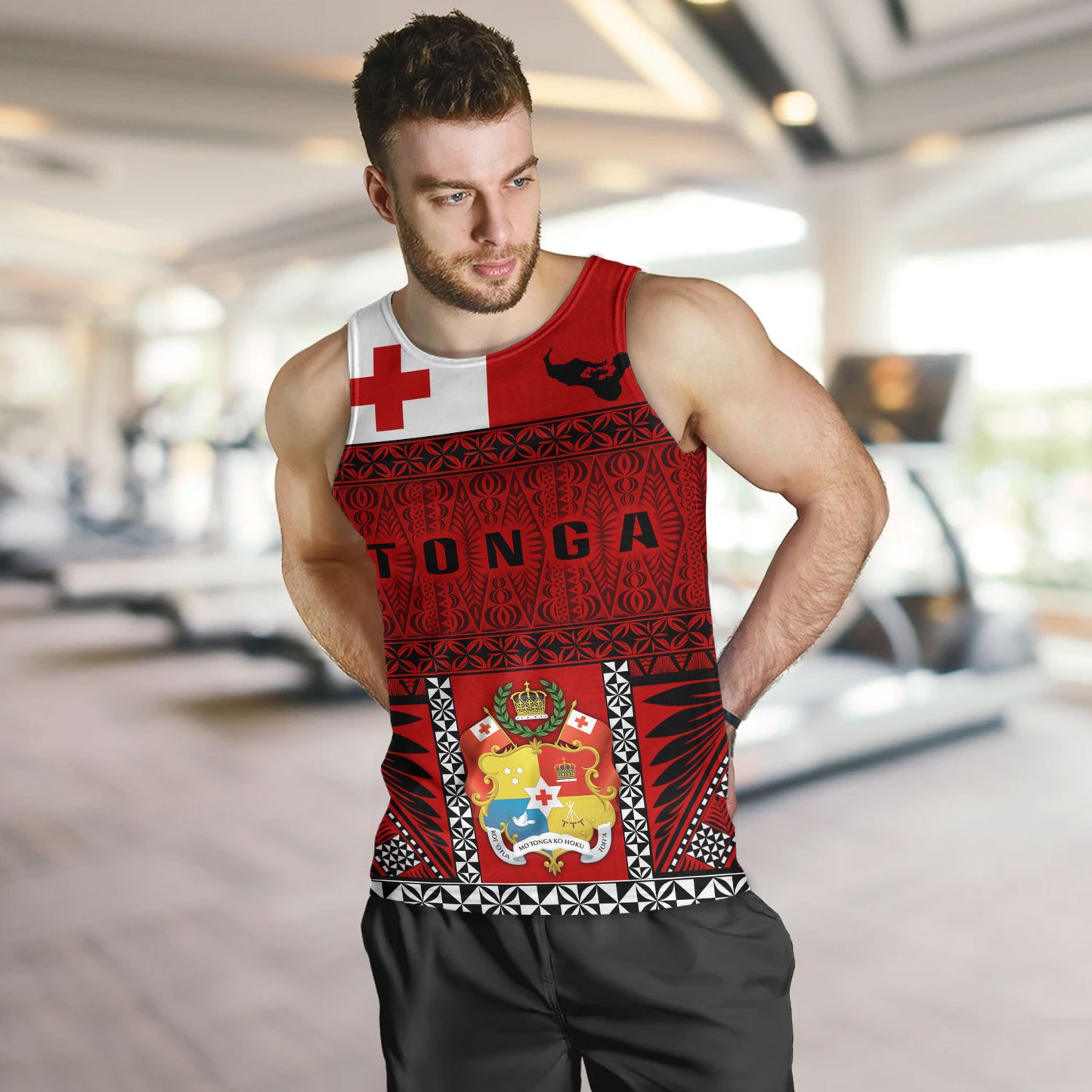 Tonga Custom Personalised Tank Top Tonga Ngatu Special Design