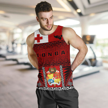 Tonga Custom Personalised Tank Top Tonga Ngatu Special Design