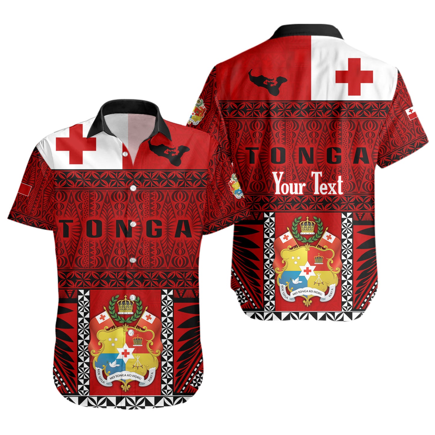 Tonga Custom Personalised Short Sleeve Shirt Tonga Ngatu Special Design