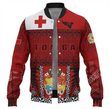 Tonga Custom Personalised Baseball Jacket Tonga Ngatu Special Design