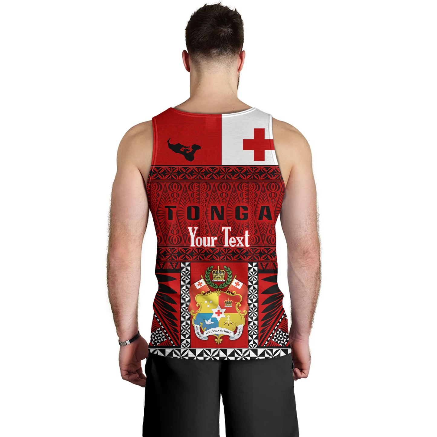 Tonga Custom Personalised Tank Top Tonga Ngatu Special Design