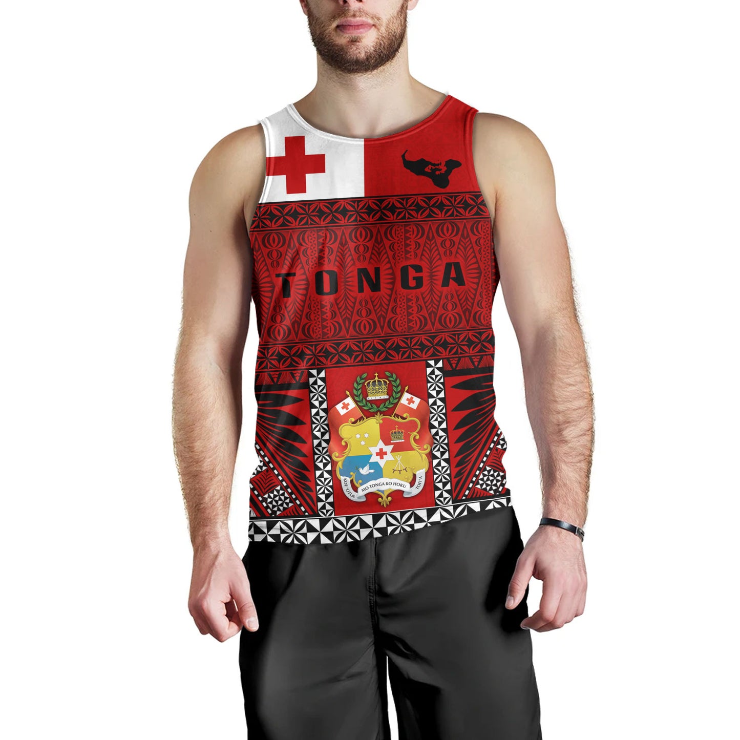 Tonga Custom Personalised Tank Top Tonga Ngatu Special Design