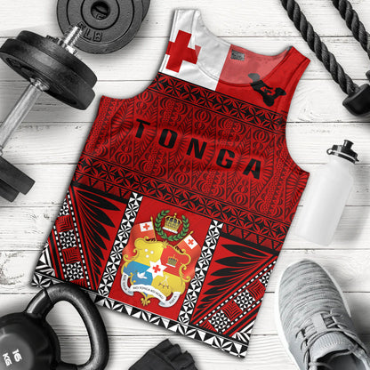Tonga Custom Personalised Tank Top Tonga Ngatu Special Design