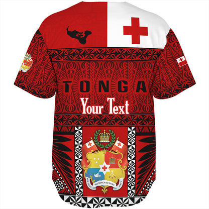 Tonga Custom Personalised Baseball Shirt Tonga Ngatu Special Design