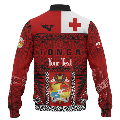 Tonga Custom Personalised Baseball Jacket Tonga Ngatu Special Design