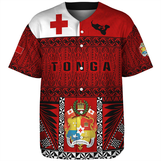 Tonga Custom Personalised Baseball Shirt Tonga Ngatu Special Design