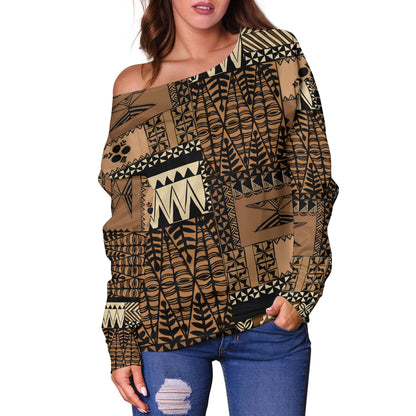 Tonga Off Shoulder Sweatshirt Tonga Siapo