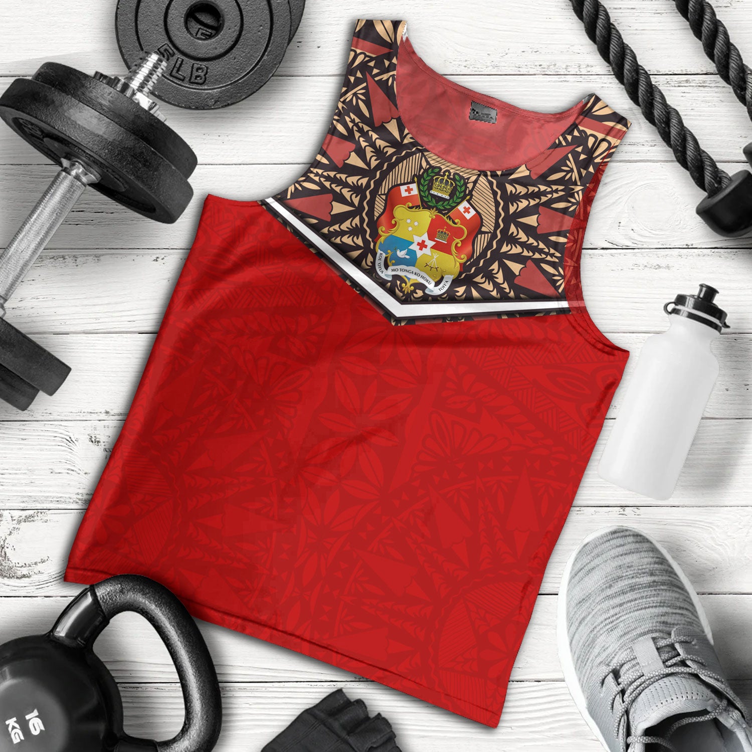 Tonga Tank Top Tongan Ngatu Design