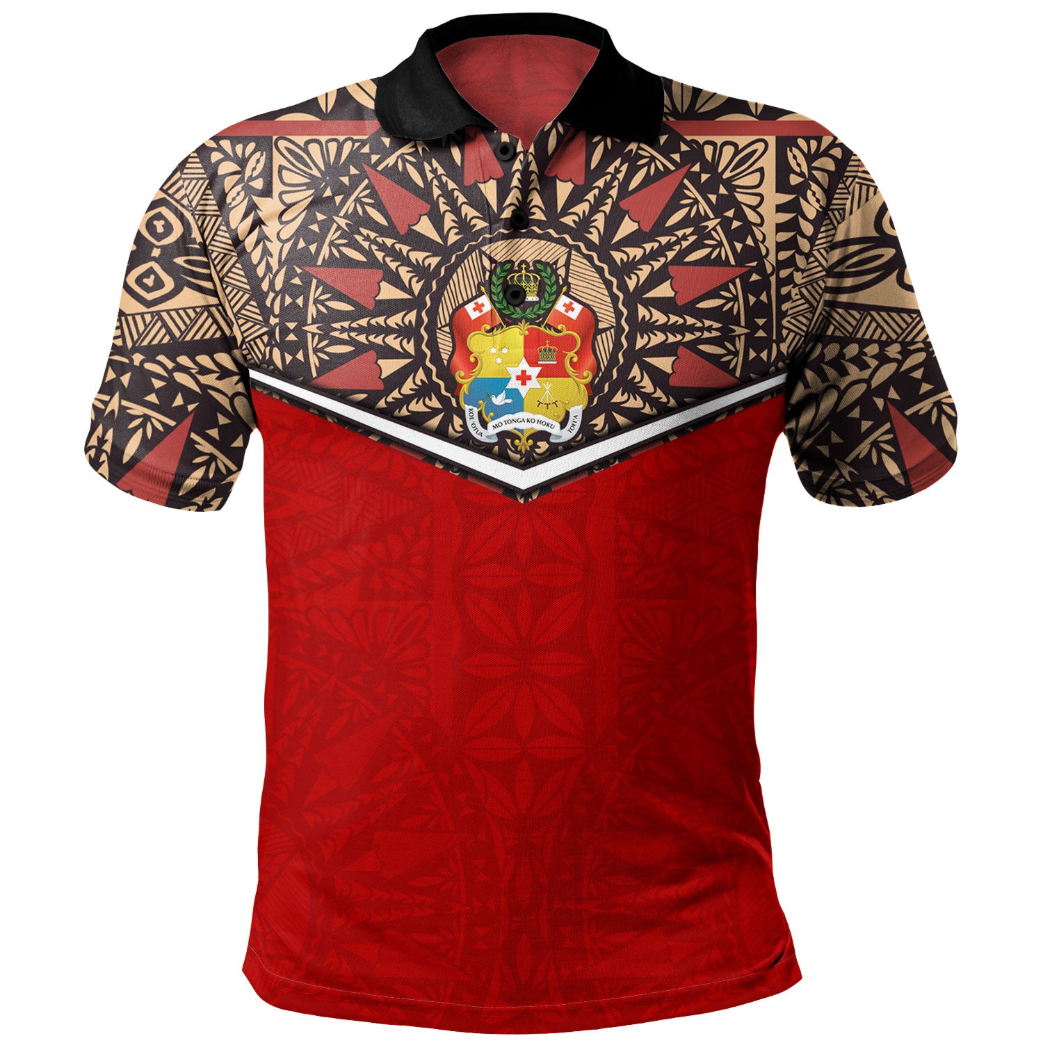 Tonga Polo Shirt Tongan Ngatu Design