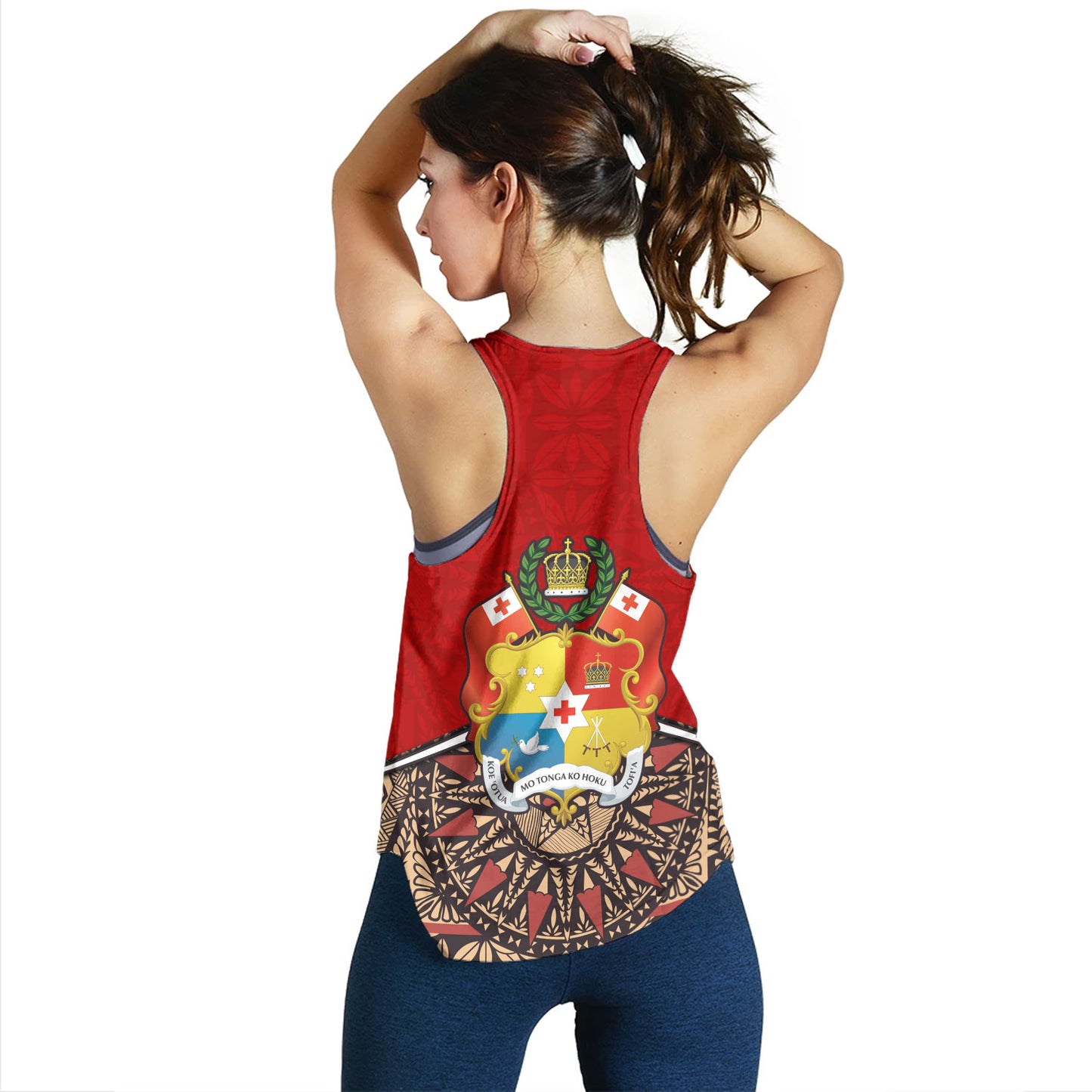 Tonga Women Tank Tongan Ngatu Design