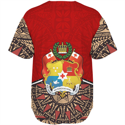 Tonga Baseball Shirt Tongan Ngatu Design