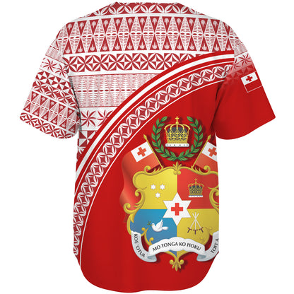Tonga Custom Personalised Baseball Shirt Tongan Ngatu Pattern Curve Style