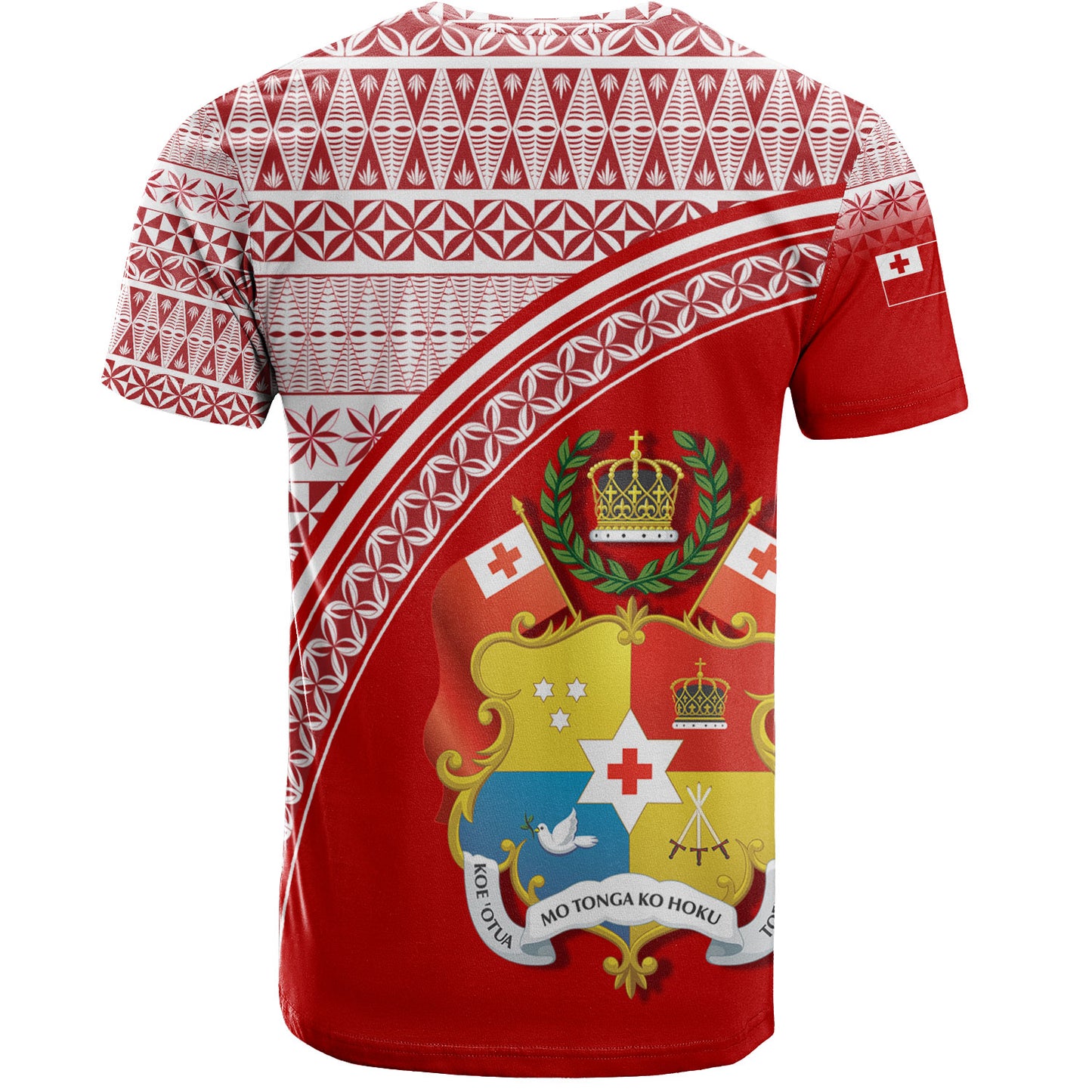 Tonga Custom Personalised T-Shirt Tongan Ngatu Pattern Curve Style