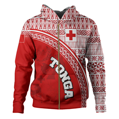 Tonga Custom Personalised Hoodie Tongan Ngatu Pattern Curve Style