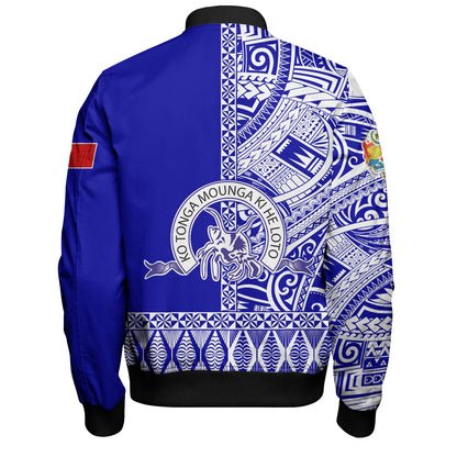 Tonga Custom Personalised Bomber Jacket Tupou College Toloa Simple Ngatu Patterns