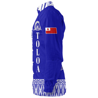 Tonga Custom Personalised Long Sleeve Shirt Tupou College Toloa Simple Ngatu Patterns