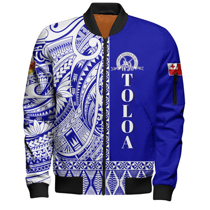 Tonga Custom Personalised Bomber Jacket Tupou College Toloa Simple Ngatu Patterns