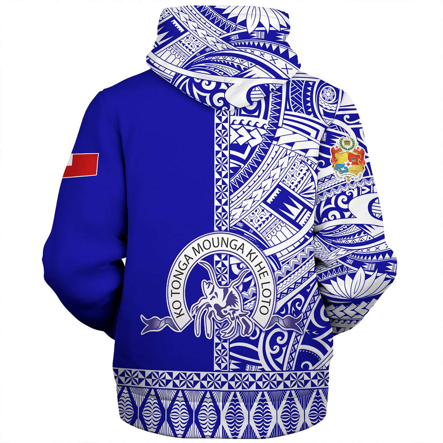Tonga Custom Personalised Sherpa Hoodie Tupou College Toloa Simple Ngatu Patterns
