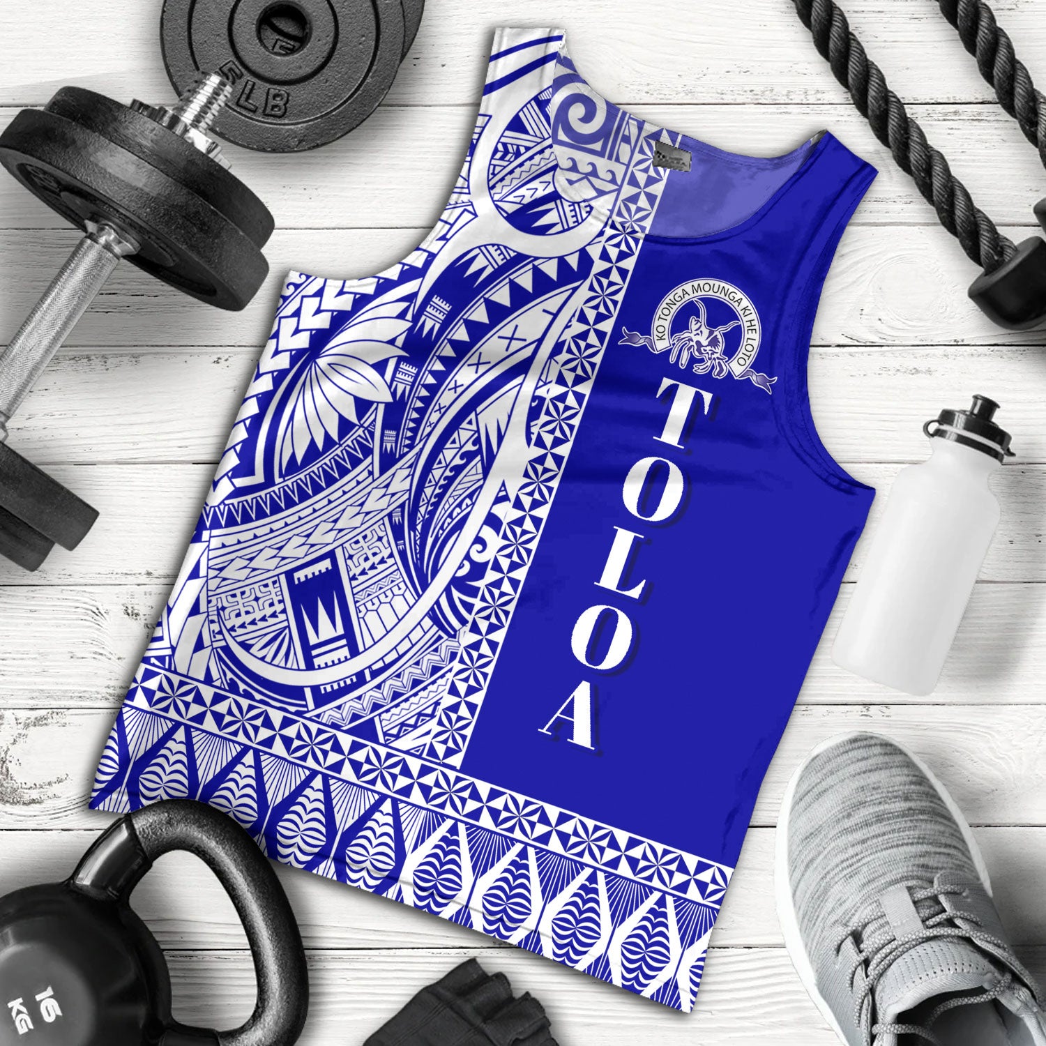 Tonga Custom Personalised Tank Top Tupou College Toloa Simple Ngatu Patterns