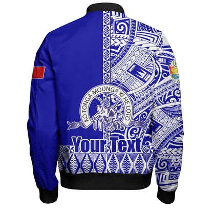 Tonga Custom Personalised Bomber Jacket Tupou College Toloa Simple Ngatu Patterns