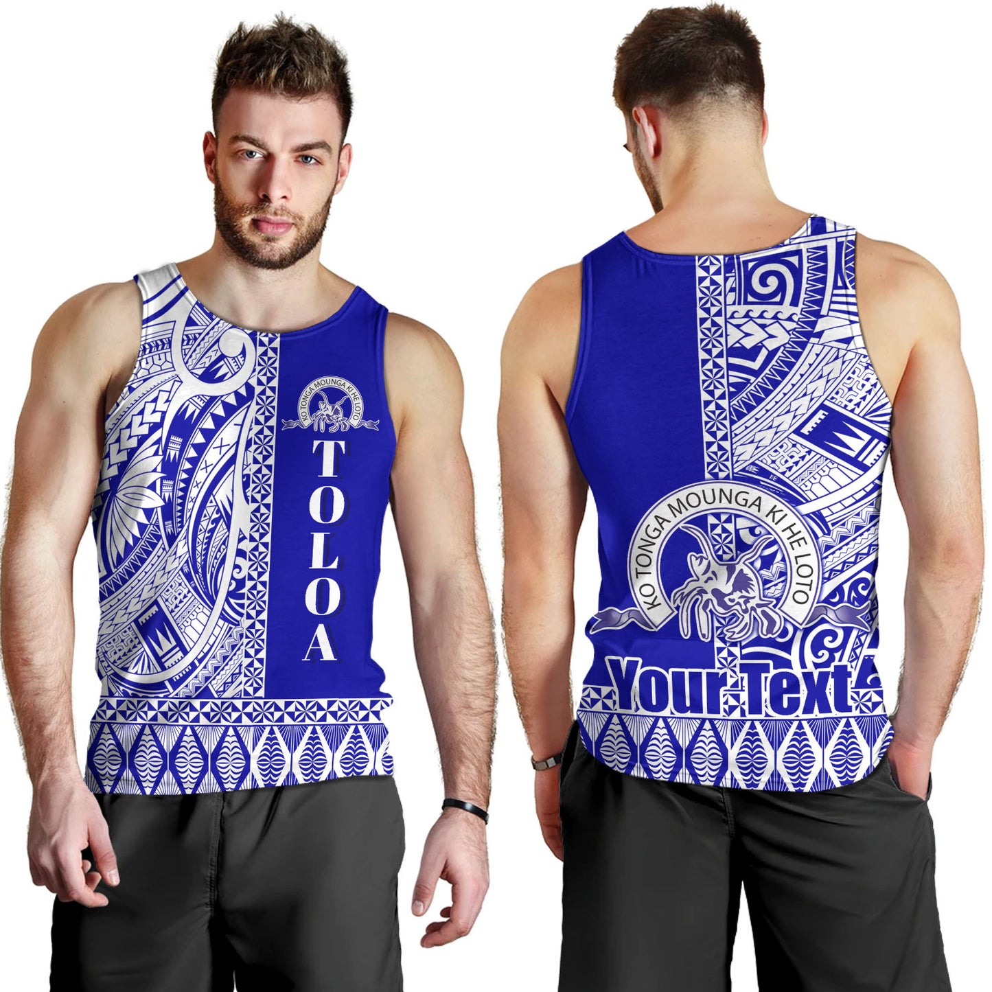 Tonga Custom Personalised Tank Top Tupou College Toloa Simple Ngatu Patterns