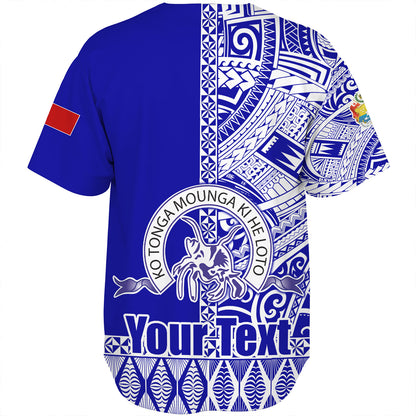 Tonga Custom Personalised Baseball Shirt Tupou College Toloa Simple Ngatu Patterns