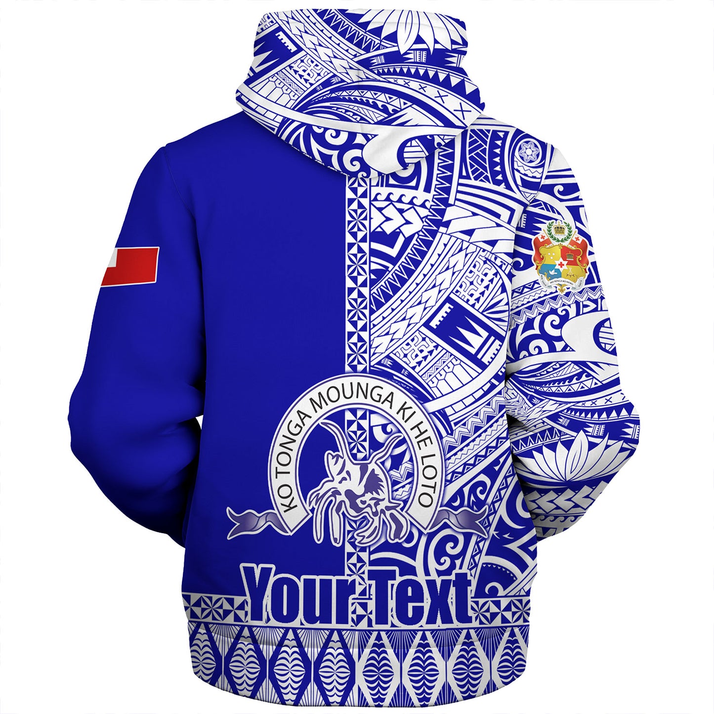 Tonga Custom Personalised Sherpa Hoodie Tupou College Toloa Simple Ngatu Patterns