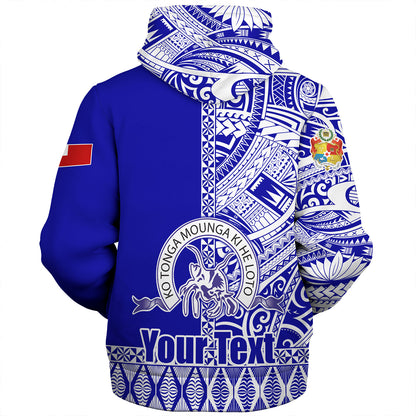 Tonga Custom Personalised Sherpa Hoodie Tupou College Toloa Simple Ngatu Patterns