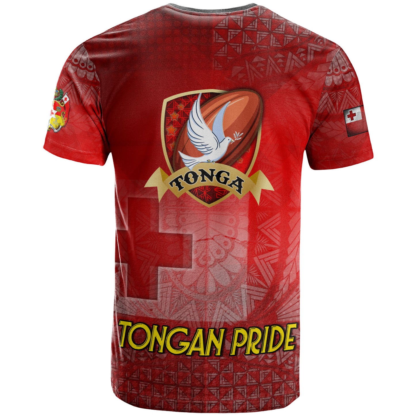 Tonga Custom Personalised T-Shirt Tongan Flag Rugby Pride Style