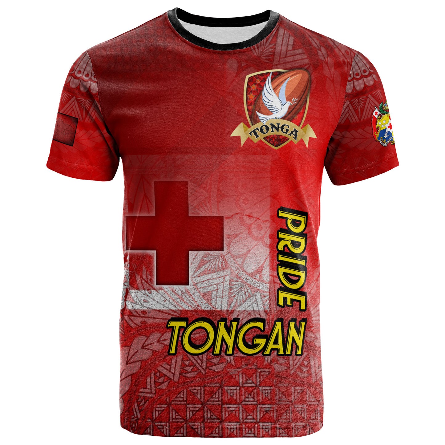 Tonga Custom Personalised T-Shirt Tongan Flag Rugby Pride Style