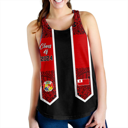 Tonga Women Tank Custom Flag Polynesia Tribal Grad Style