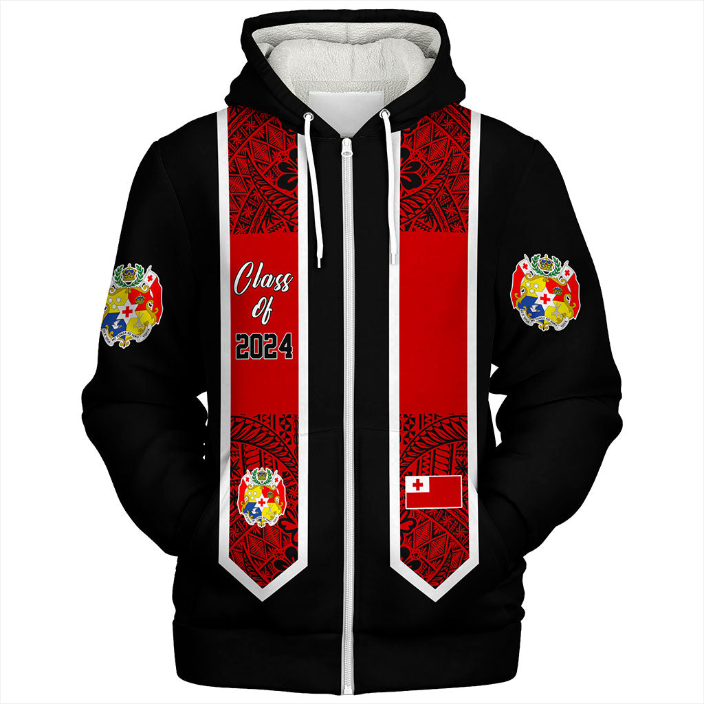 Tonga Sherpa Hoodie Custom Flag Polynesia Tribal Grad Style