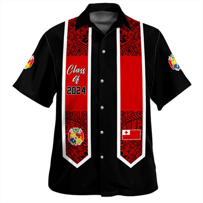 Tonga Hawaiian Shirt Custom Flag Polynesia Tribal Grad Style