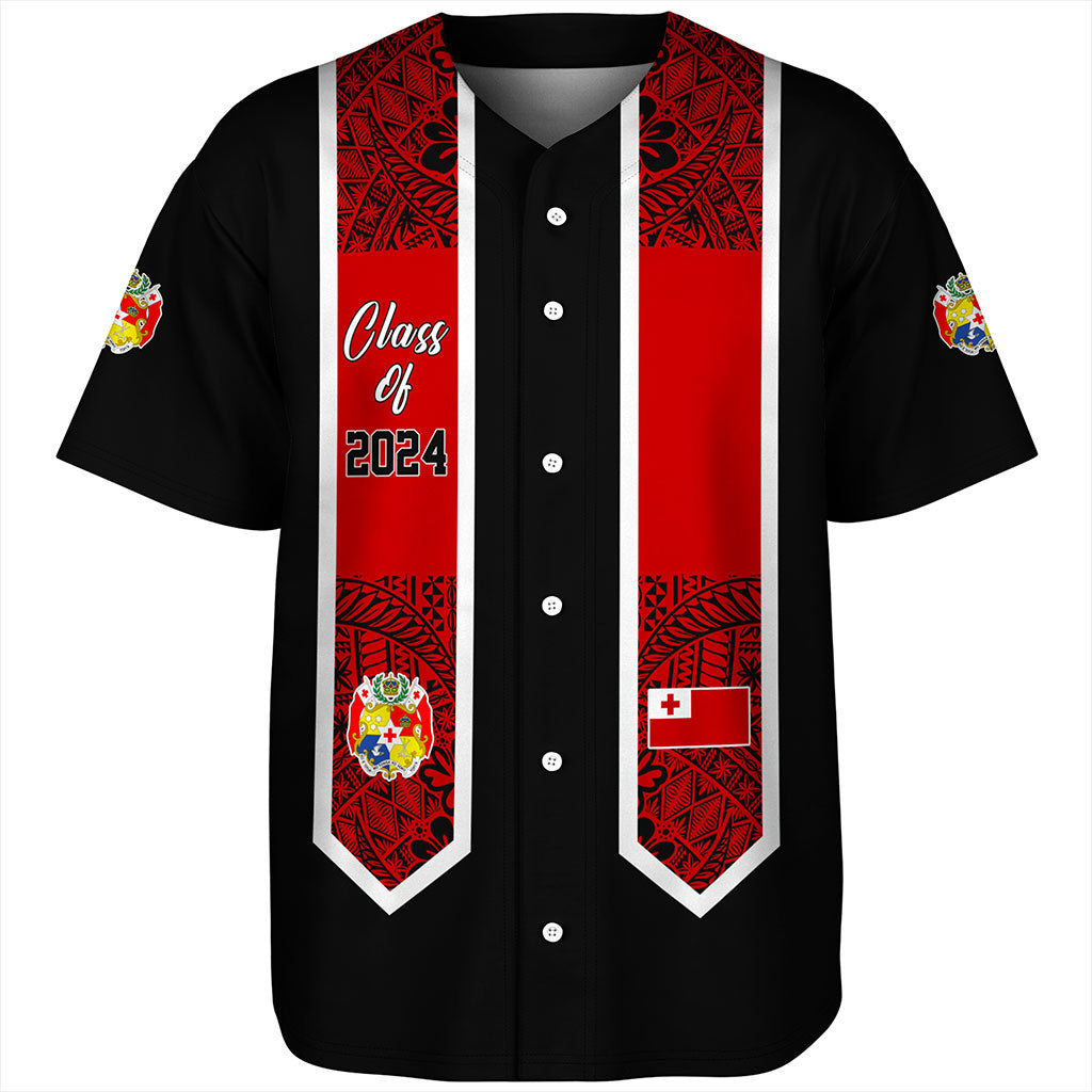 Tonga Baseball Shirt Custom Flag Polynesia Tribal Grad Style