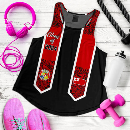 Tonga Tank Top Custom Flag Polynesia Tribal Grad Style