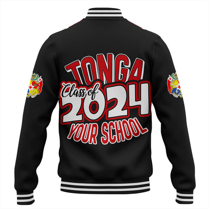 Tonga Baseball Jacket Custom Flag Polynesia Tribal Grad Style
