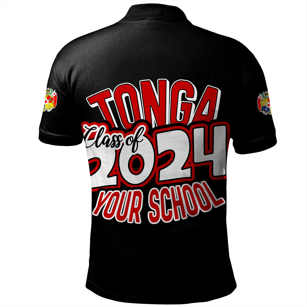 Tonga Polo Shirt Custom Flag Polynesia Tribal Grad Style