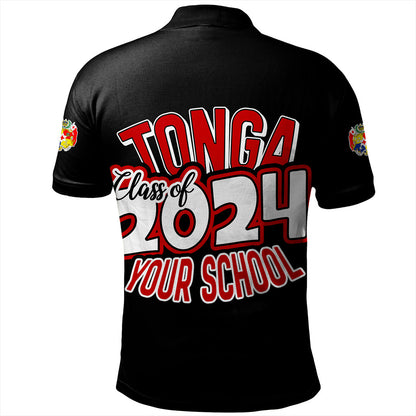 Tonga Polo Shirt Custom Flag Polynesia Tribal Grad Style