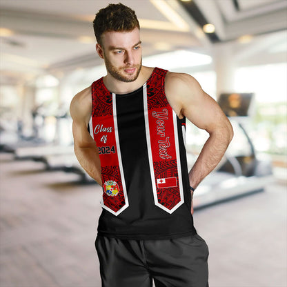 Tonga Tank Top Custom Flag Polynesia Tribal Grad Style