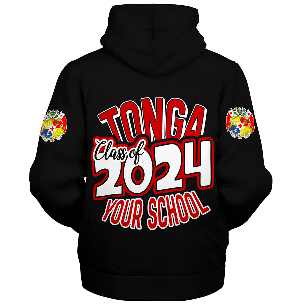 Tonga Sherpa Hoodie Custom Flag Polynesia Tribal Grad Style