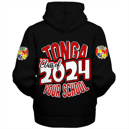 Tonga Sherpa Hoodie Custom Flag Polynesia Tribal Grad Style