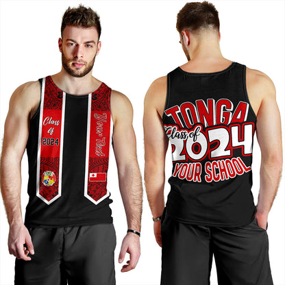 Tonga Tank Top Custom Flag Polynesia Tribal Grad Style