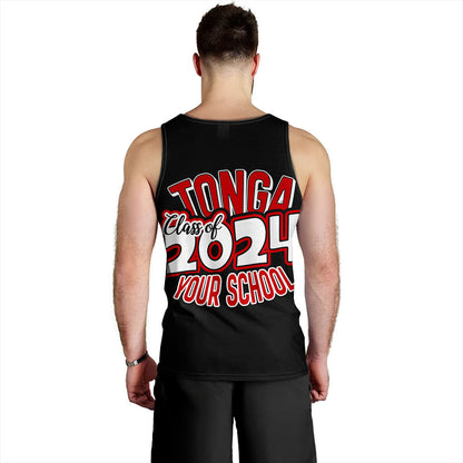 Tonga Tank Top Custom Flag Polynesia Tribal Grad Style